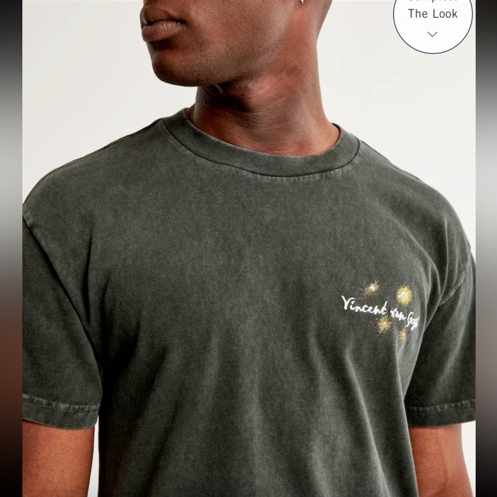 Abercrombie & Fitch Men’s Gray Van Gogh Graphic Tee - Picture 2 of 15